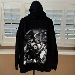 David Gonzales Art DGA Ride or Die Highway To Hell Adult Mens 3X Zip Up Hoodie